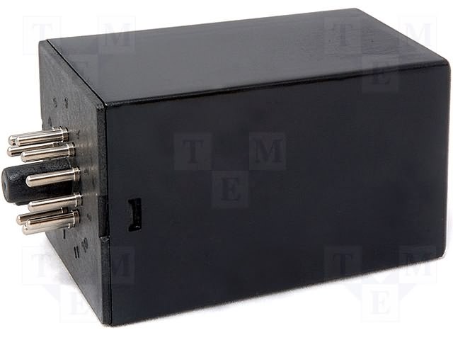 Relay enclosure with plug 11pin 78x48x48mm noryl black