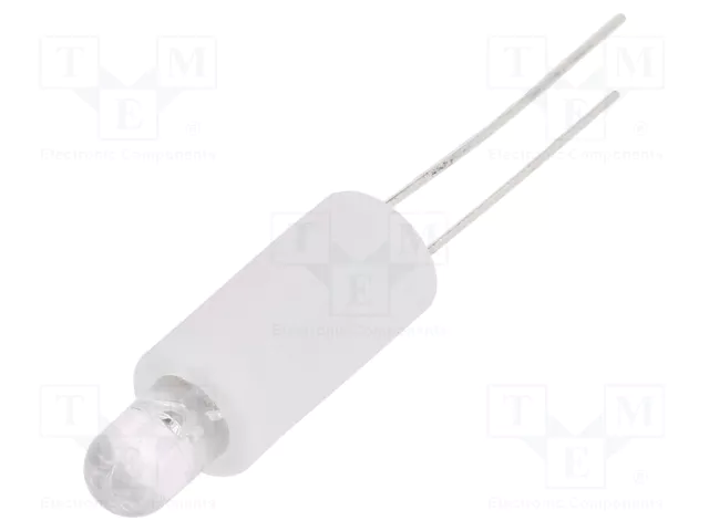 LED, 5mm, white warm, 18000-20000mcd, 15, Front convex