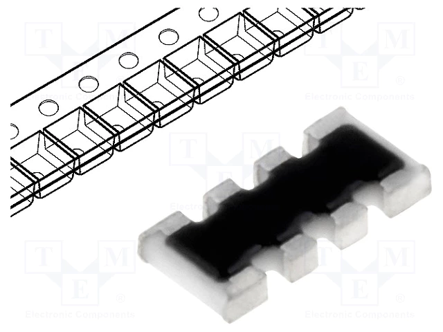Resistor network  Y, 10k, SMD, 1206, No.of resistors 4, 63mW, 5%