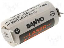 Lithium battery 3V 1800mAh dia. 17x33,5mm 3pin