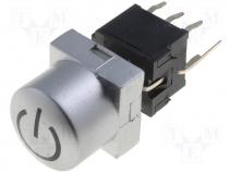 Switch microswitch bistable DC load:0.1A/30V LED THT