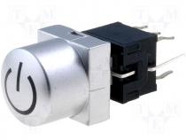 Switch microswitch bistable DC load:0.1A/30V LED THT