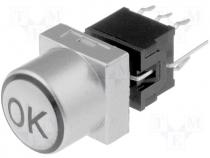 Switch microswitch monostable DC load:0.1A/30V LED THT