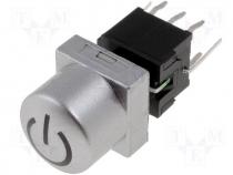 Switch microswitch monostable DC load:0.1A/30V LED THT