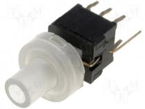 Switch microswitch bistable DC load:0.1A/30V LED THT