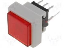 Switch microswitch monostable DC load:0.1A/30V LED THT