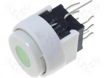 Switch microswitch bistable DC load:0.1A/30V LED THT