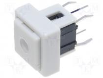 Switch microswitch monostable DC load:0.5A/12V LED THT