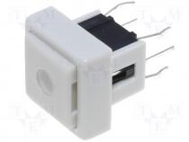 Switch microswitch monostable DC load:0.5A/12V LED THT