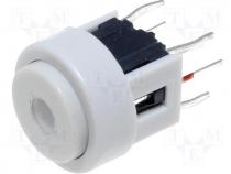 Switch microswitch monostable DC load:0.5A/12V LED THT