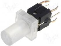 Switch microswitch monostable DC load:0.5A/12V LED THT