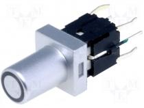 Switch microswitch monostable DC load:0.5A/12V LED THT