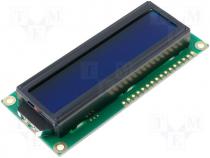 Display LCD alphanumeric 16x2 blue 80x36x13.2mm