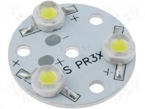 LED module 3.5W No.of LEDs:3 white 300lm 120° 31.5x31.5mm