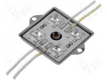 LED module No.of LEDs:4 green 4500mcd 120° 12V