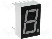 Display LED single 7-segment 14mm red 12mcd anode