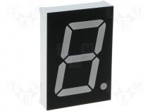 Display LED single 7-segment 30mm green 22mcd anode