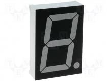 Display LED single 7-segment 38mm yellow 14mcd anode