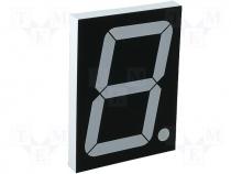 Display LED single 7-segment 100mm green 55mcd anode