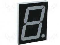 Display LED single 7-segment 100mm red 60mcd anode