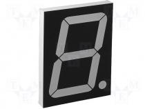 Display LED single 7-segment 100mm red 300mcd anode