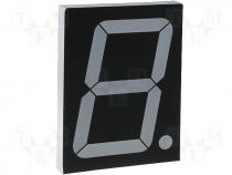 Display LED single 7-segment 100mm red 480mcd anode