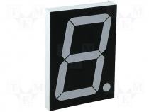 Display LED single 7-segment 100mm white 7920mcd anode