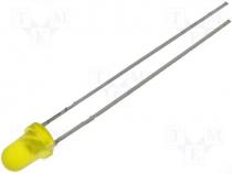 LED 3mm yellow 10 12mcd 40°