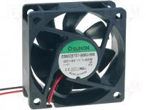 Fan DC 60x60x25mm Bearing slide bearing 12VDC 39.7m3/h 1.62W