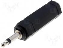 Adaptor Jack plug 3.5 mono -Jack socket 6.3 stereo