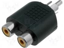 Adaptor Phono plug-2x Phono socket