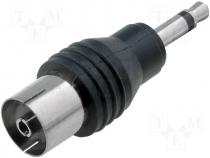 Adaptor Jack plug 3,5mm- Socket coaxial 9,5mm