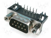 Connector D Sub male angled 7 2 mm standard PIN 9 THT 5A