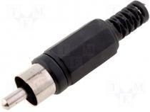 Phono plug black hood