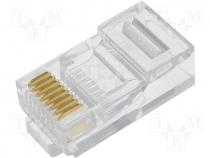 Connector RJ45 plug PIN 8 Contacts phosphor bronze UL94V 2