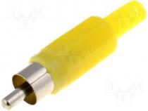 Phono plug yellow hood