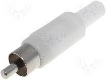 Phono plug white hood