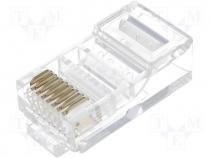 Connector RJ45 plug PIN 8 IDC crimped on cable