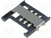 Connector for cards SIM SMD PIN 6