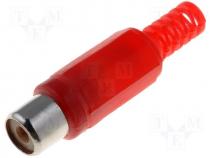 Phono socket red hood