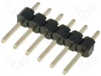 Pin header pin strips male PIN 6 straight 2.54mm THT 1x6