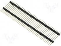 Pin header pin strips male PIN 40 straight double deck THT