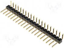 Pin header pin strips male PIN 20 angled 2.54mm THT 1x20