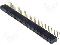 Socket pin strips female PIN 80 angled 2.54mm THT 2x40 3A