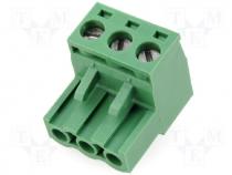 Pluggable terminal block plug female 2.5mm2 5.08mm on cable