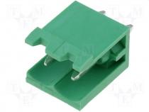 Pluggable terminal block socket male 5.08mm THT ways 2 12A