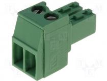 Pluggable terminal block plug female 3.5mm screw terminals