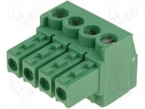 Pluggable terminal block plug female 3.5mm screw terminals