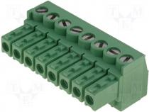 Pluggable terminal block plug female 3.5mm screw terminals