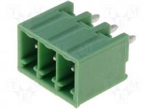 Pluggable terminal block socket male straight 3.5mm THT 11A